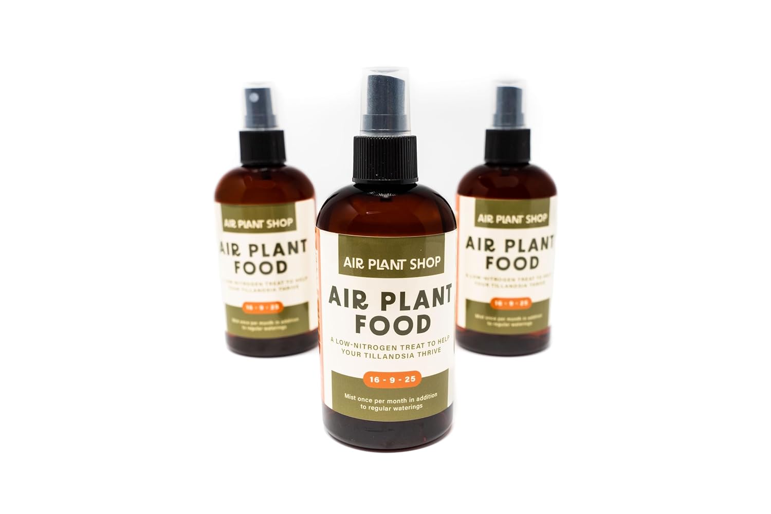 Air Plants Fertilizer in fine Mist Spray Bottle – Plant Food for Tillandsia - Monthly use for Growth of House Plants (12 Pack - 8 OZ)
