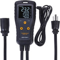 DIGITEN 110V 15A Temperature Controller DTC151 Plug in Thermostat Outlet Digital Temperature Controller for Heat Mat Reptile Greenhouse Aquarium, Heating/Cooling Mode