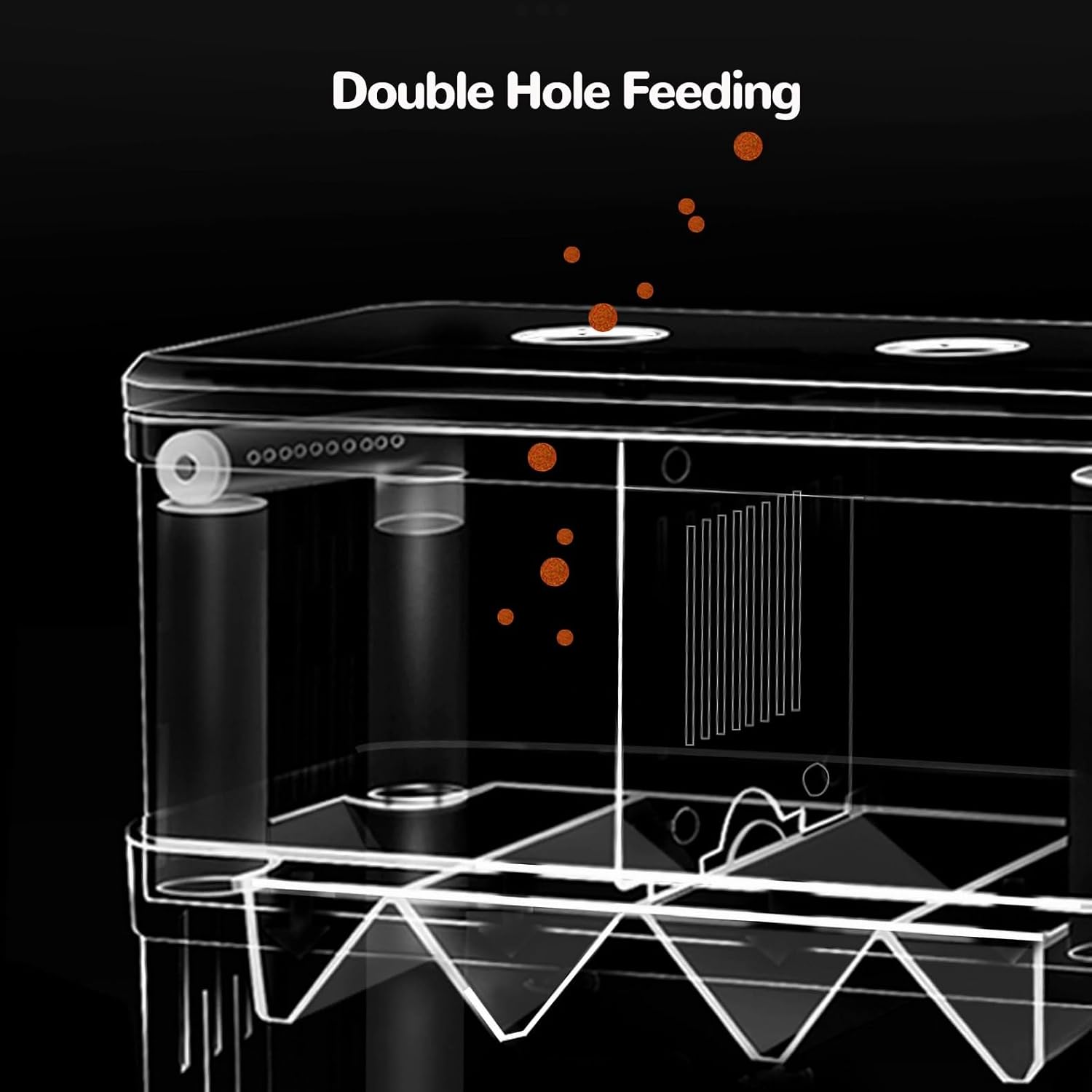 J-star Extra Large Fish Breeder Box for Aquarium Tank, Acrylic Breeding Box for Guppy/Betta/Shrimp/Clownfish, Baby Fish Hatchery & Isolation Tank