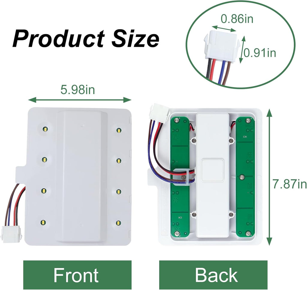 W11125428 Refrigerator LED Light Replacement Fit for Whirlpool KitchenAid Maytag Jenn-Air Fridge Light Module, Replace W10223894, W10289592, W10318258, W10587287 PS12347426