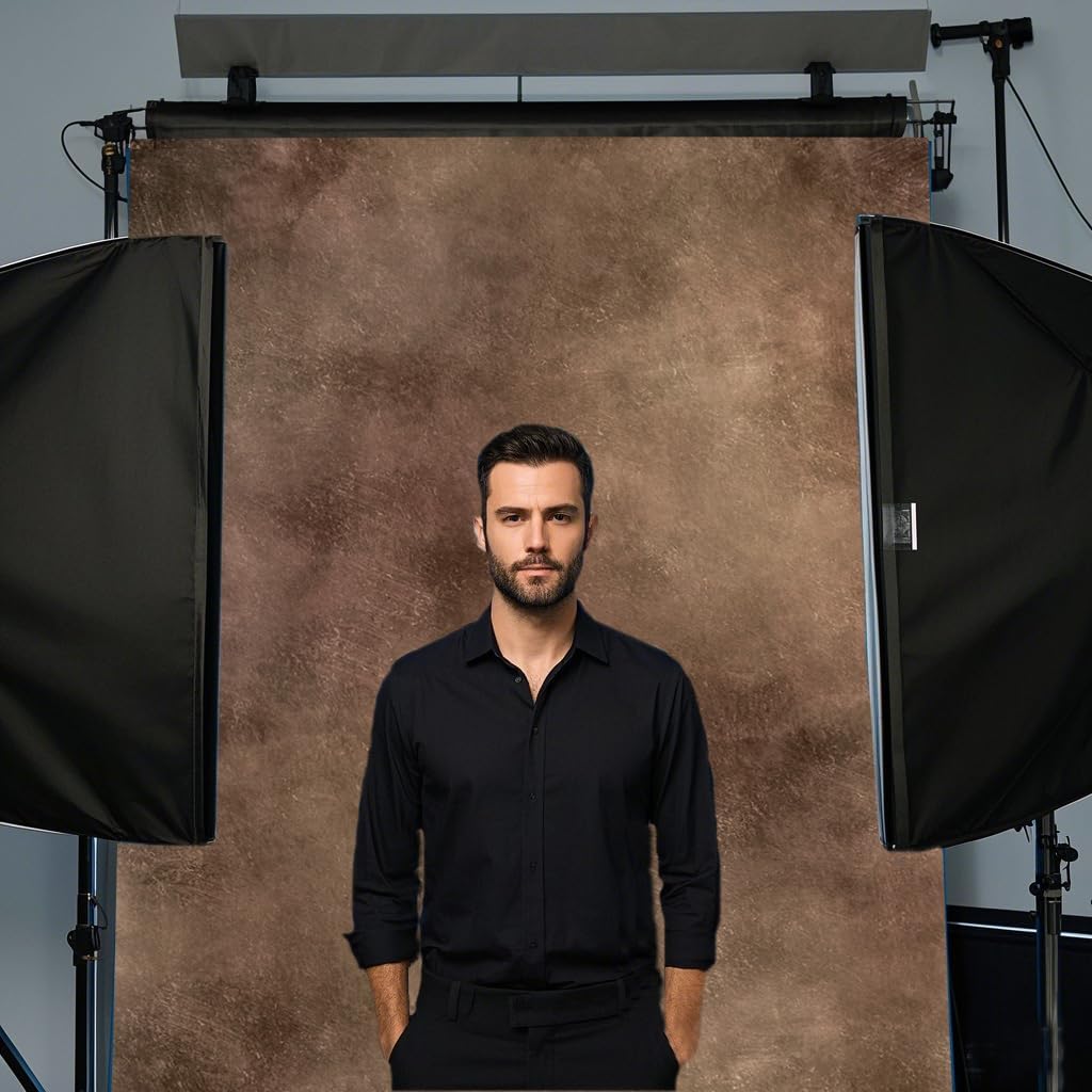 5x7ft Dark Brown Abstract Photography Backdrops Mottled Portrait Photo Background for Studio Prop Newborn Backdrop