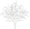 Briful 5-Pack 29.5’’Faux Eucalyptus Stems with White Willow Eucalyptus Leaves and Branches – Artificial Floral Stems for DIY Floral Arrangements, Wedding Bouquets, Vase Fillers, Home Decor