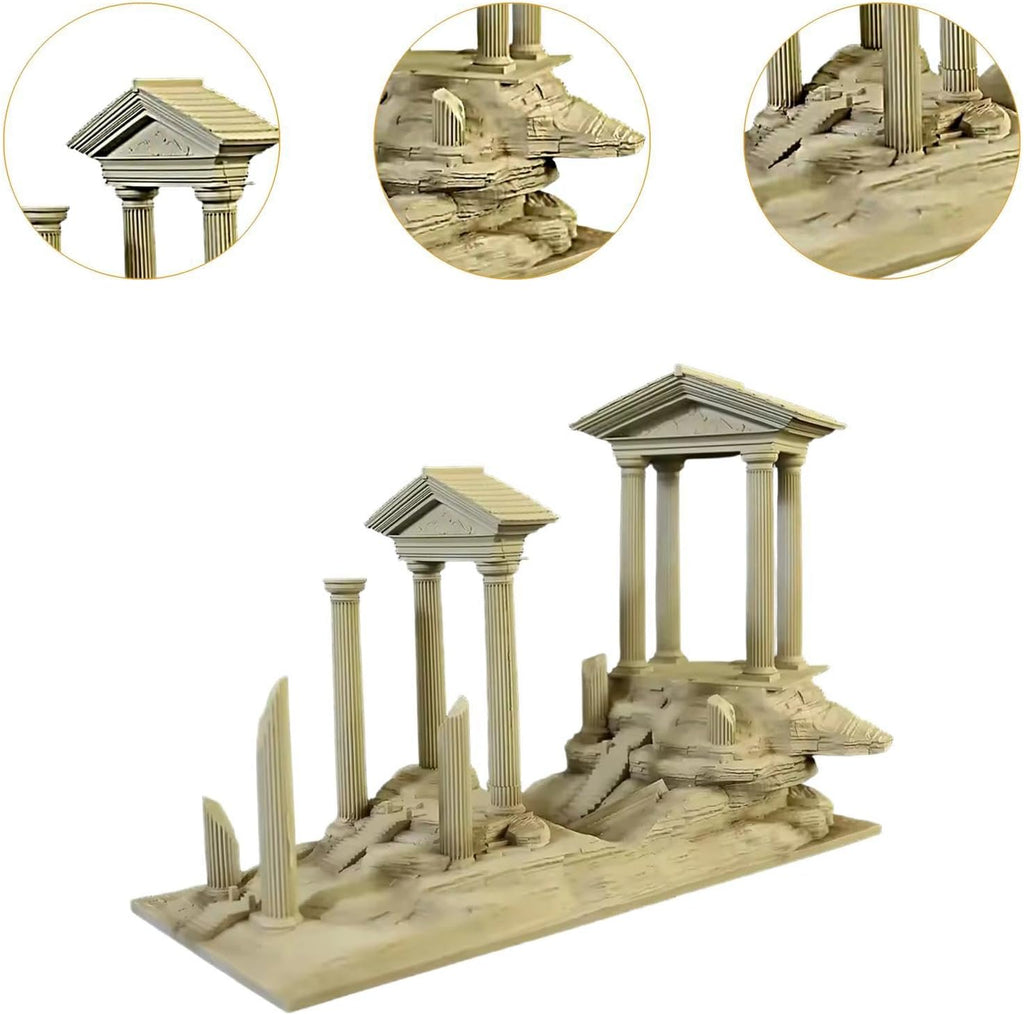 MYCENSE Roman Column Decoration Roman Pillars Miniature Sculpture Fish Tank Ornament Aquarium Statue