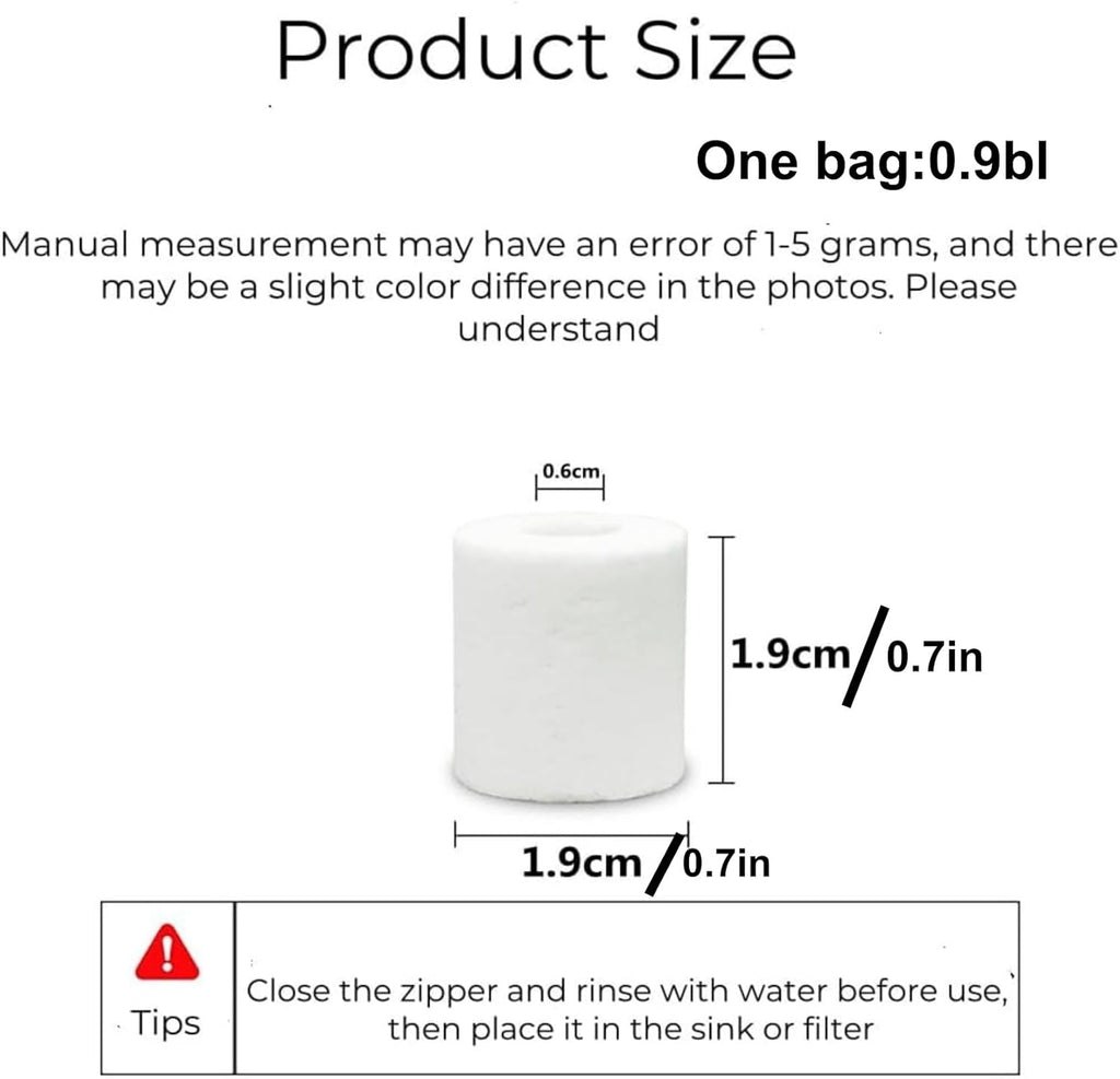 Aquarium Ceramic Ring Bio Ceramic Media Ring for Aquarium Filter Replacement Biological Material Remover for Aquarium Fish Tank Pond Filter