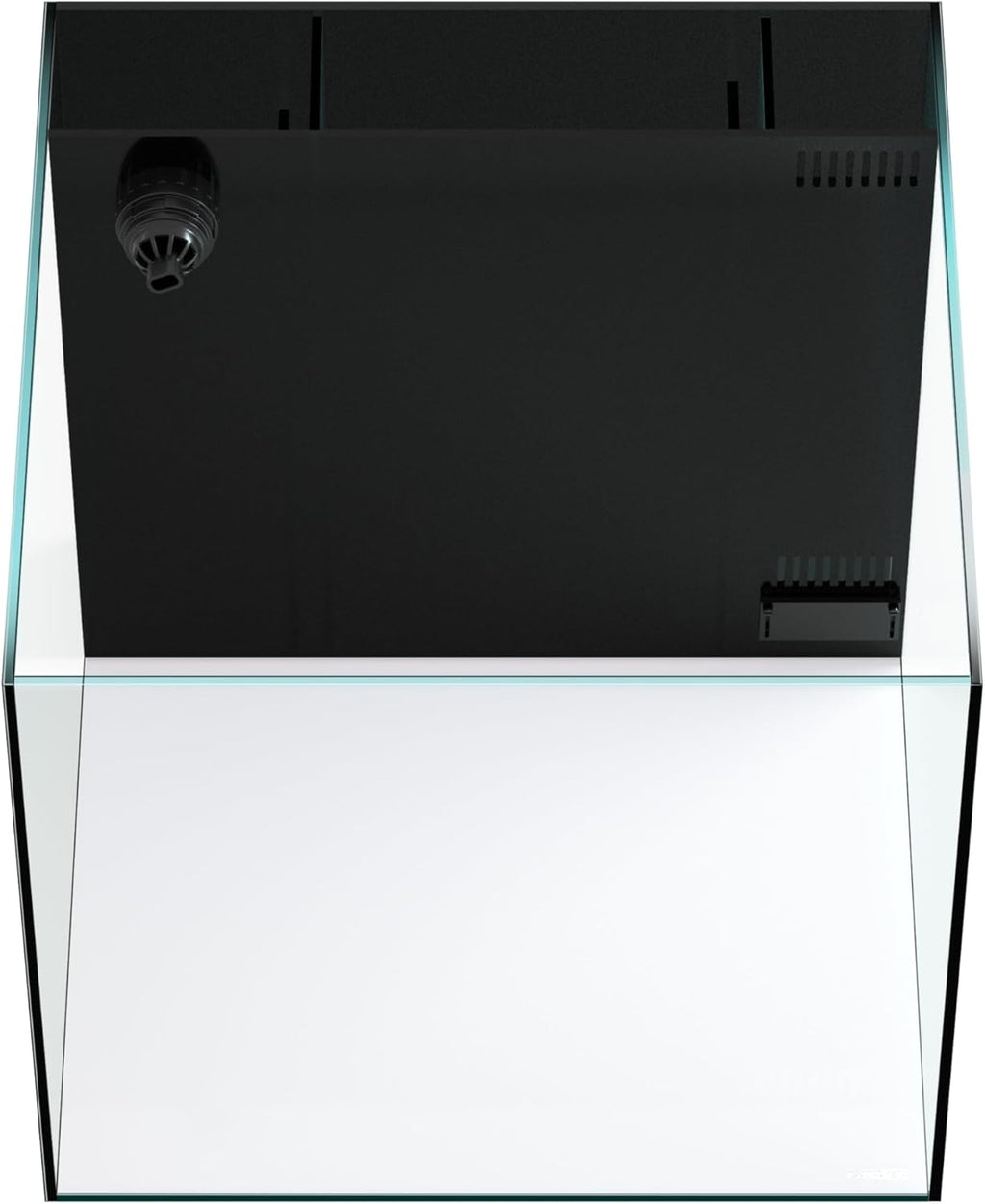 Landen 45P 15 Gallon Ultra Clear All Glass Rimless Low Iron Aquarium Tank with Rear Filtration Chamber(Return Pump Included)for Salt and Fresh Water.17.7''Wx17.7''Dx15.8''H in(45x45x40cm)6mm Thickness