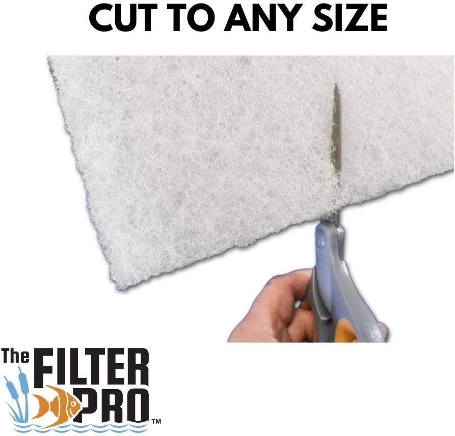 Beige Coarse Filter Media, 1.25" Thick, 14" x 56" Roll, Perfect for Aquariums, Ponds or Water Gardens, Made in USA