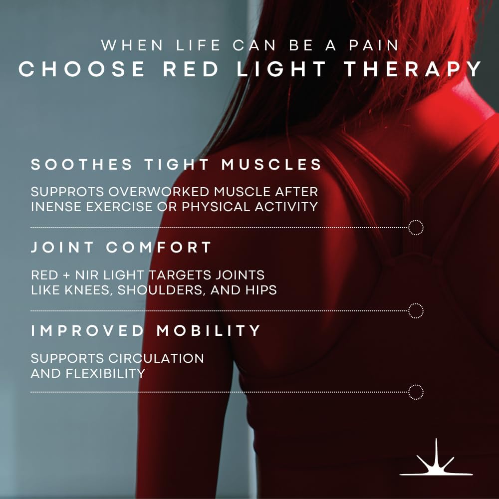 Red Light Therapy for Body & Face - FSA Eligible - 660nm & 850nm Infrared Red Light Therapy Panel for Skin, Muscles & Recovery – Full-Body LED Light Therapy Device with Stand