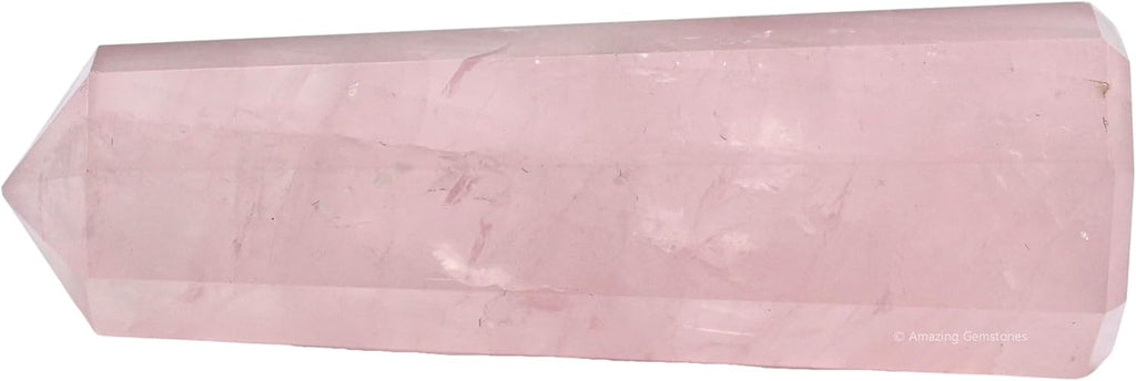 Amazing Gemstone Star Rose Quartz Crystal Towers - Natural Healing Crystal Point Obelisk for Reiki Healing and Crystal Grid (3 Inch)