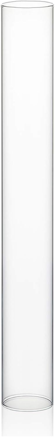 WGVI Hurricane Candle Holder Sleeve, Wide 3", Height 24", Clear Glass Cylinder Candleholder, Chimney Tube, Open Ended Candle Shade, 1 Piece