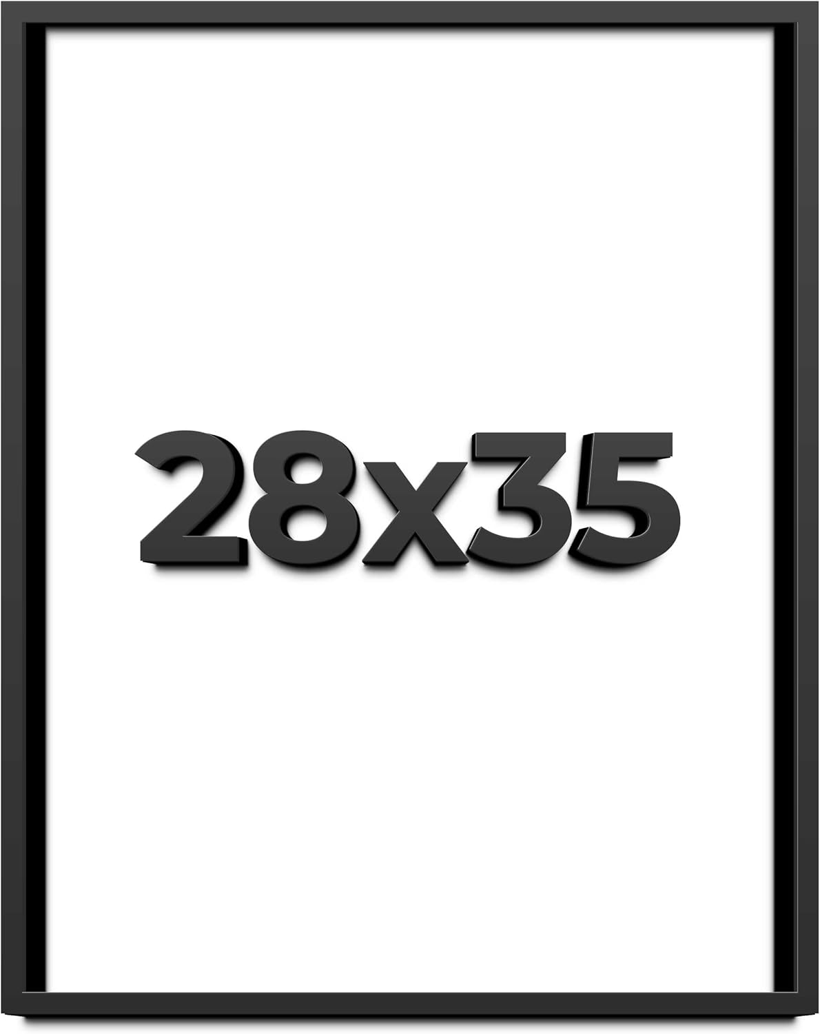 28x35 Shadow Box Frame Black | 1 Inch Deep Solid Wood Shadowbox Display Frame | UV Resistant Acrylic Plexiglass, Acid Free Backing, and Hanging Hardware | Dugan Picture Frame Style