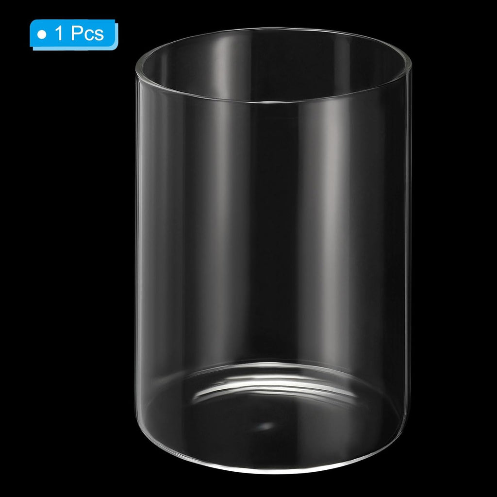 PATIKIL Clear Glass Cylinder Vase, 4.7" Tall and 3.3" Dia Tabletop Flowers Vase Floating Candle Holder Vase for Home Decor Wedding Centerpieces(18.6oz)