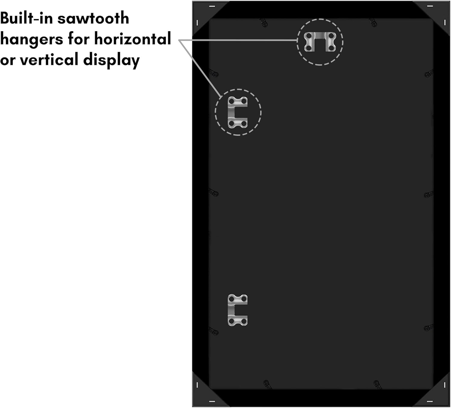 Americanflat 12x20 Picture Frame with Polished Plexiglass - Black Picture Frame - Wide Photo Frames Made of Engineered Wood for Vertical or Horizontal Wall Display - Epic Collection - Black