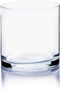 WGV Cylinder Vase, 4" W x 4" H, Floral Container, Glass Candle Holder Centerpiece Planter Terrarium for Wedding Party Event, Home Office Decor, Clear, 1 Piece