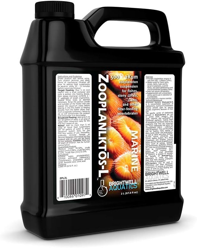 Brightwell Aquatics Zooplanktos L - Zooplankton Suspension for Fishes, Stony Corals, Clams, and Other Filter-Feeders