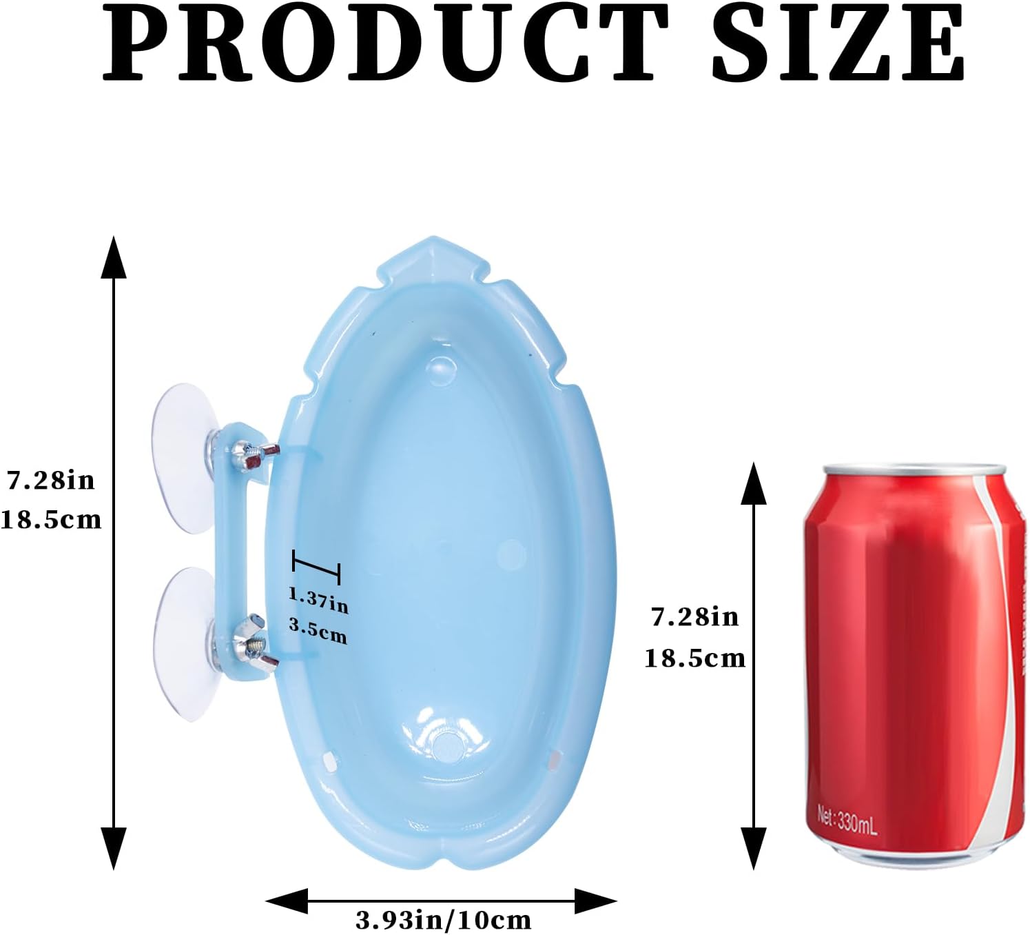 Tree Frog Terrarium Accessories, 2 Pack Plastic Bathtub with Suction Cups, Tank Habitat Accessories for African Dwarf Frog, Toad, Tree Frogs