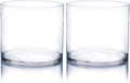 WGV Cylinder Vase, Width 6", Height 6", Clear Glass Container Terrarium Candle Holder for Wedding Centerpiece, Party Event, Home Office Decor, 1 Piece (Pack of 2)