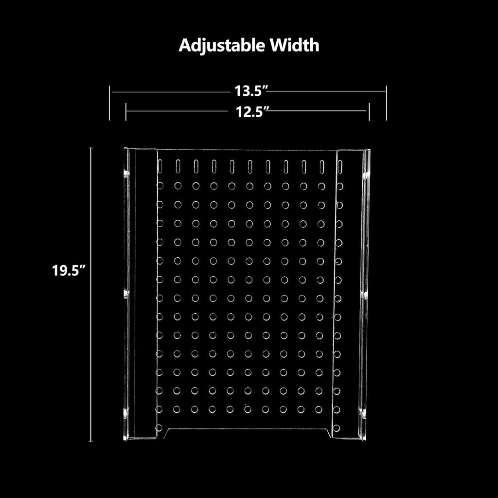Acrylic Fish Tank Divider,10/15/20/55/75/125Gallon Tank Divider,Adjustment Clear Fish Tank Separator Set with Suction Cups (55 Gallon)