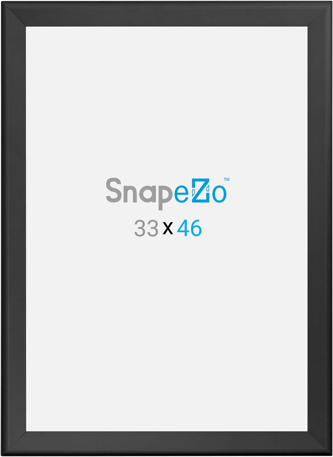 SnapeZo Black 33x46 Poster Frame, 1.7" Aluminum Profile, Front-Loading Snap Frame, Wall Mounting, Wide Series