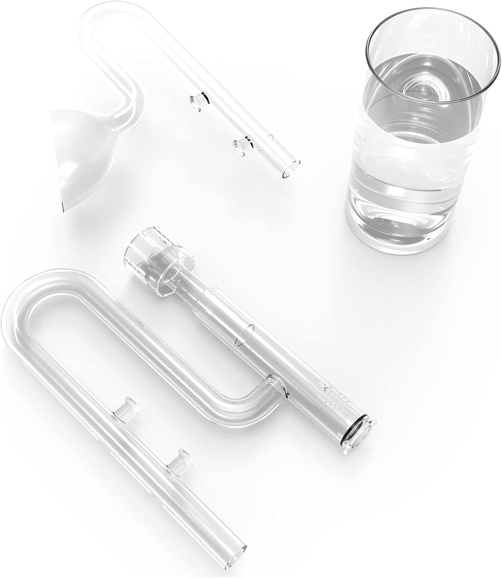 FZONE Aquarium Glass Mini Skimmer Lily Inflow and Outflow Sets for Mini Nano Tanks Filter Pipes(for 1/2inch Tubing)