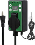 EAGLE PEAK Digital Heat Mat Thermostat Controller -4 to 108 °F for Heat Mat, Greenhouse, Heater Fan, Seedling, Germination, Fermentation and Reptiles, 15A/1500W, 1 Pack
