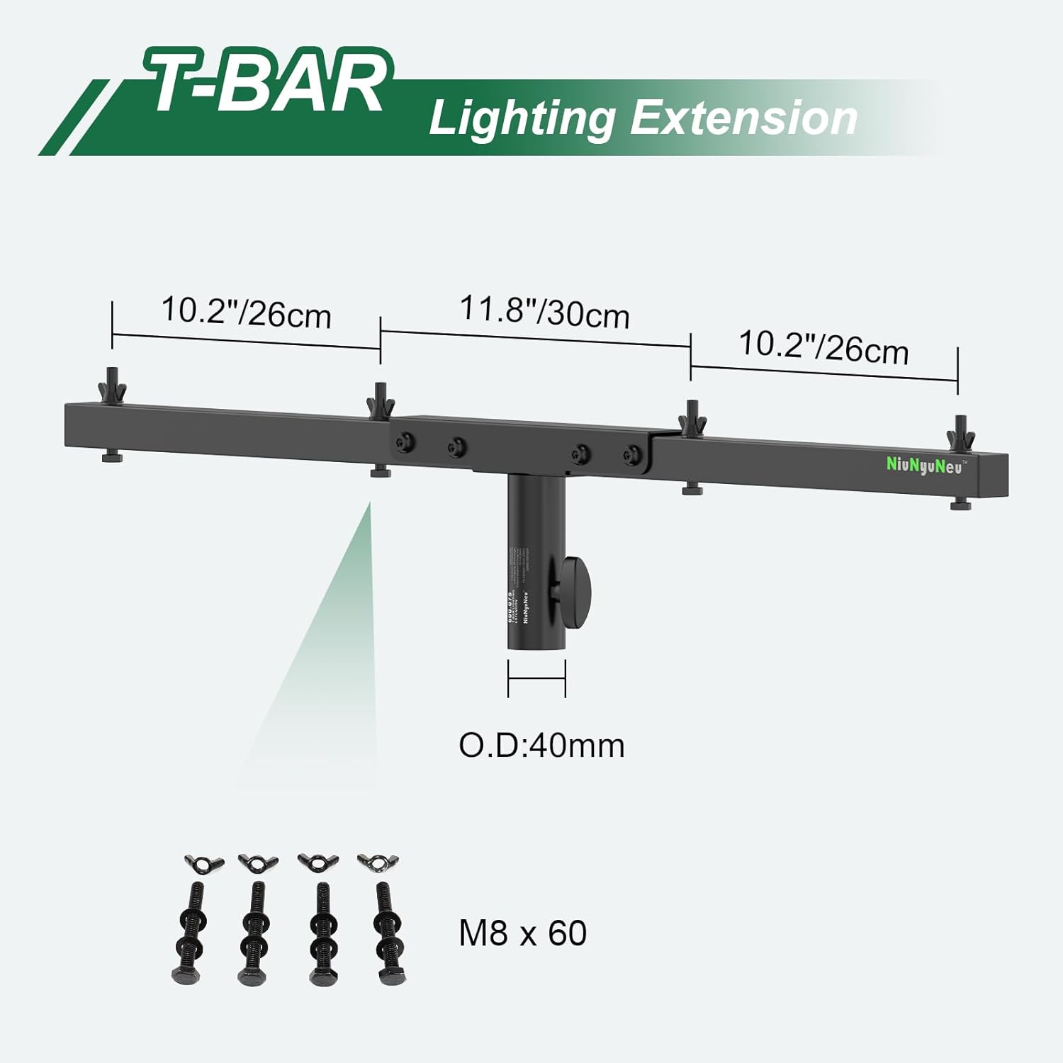 DJ Lighting Bar Extension Cross Bar Mount for Tripod Speaker Stand, Set of 2