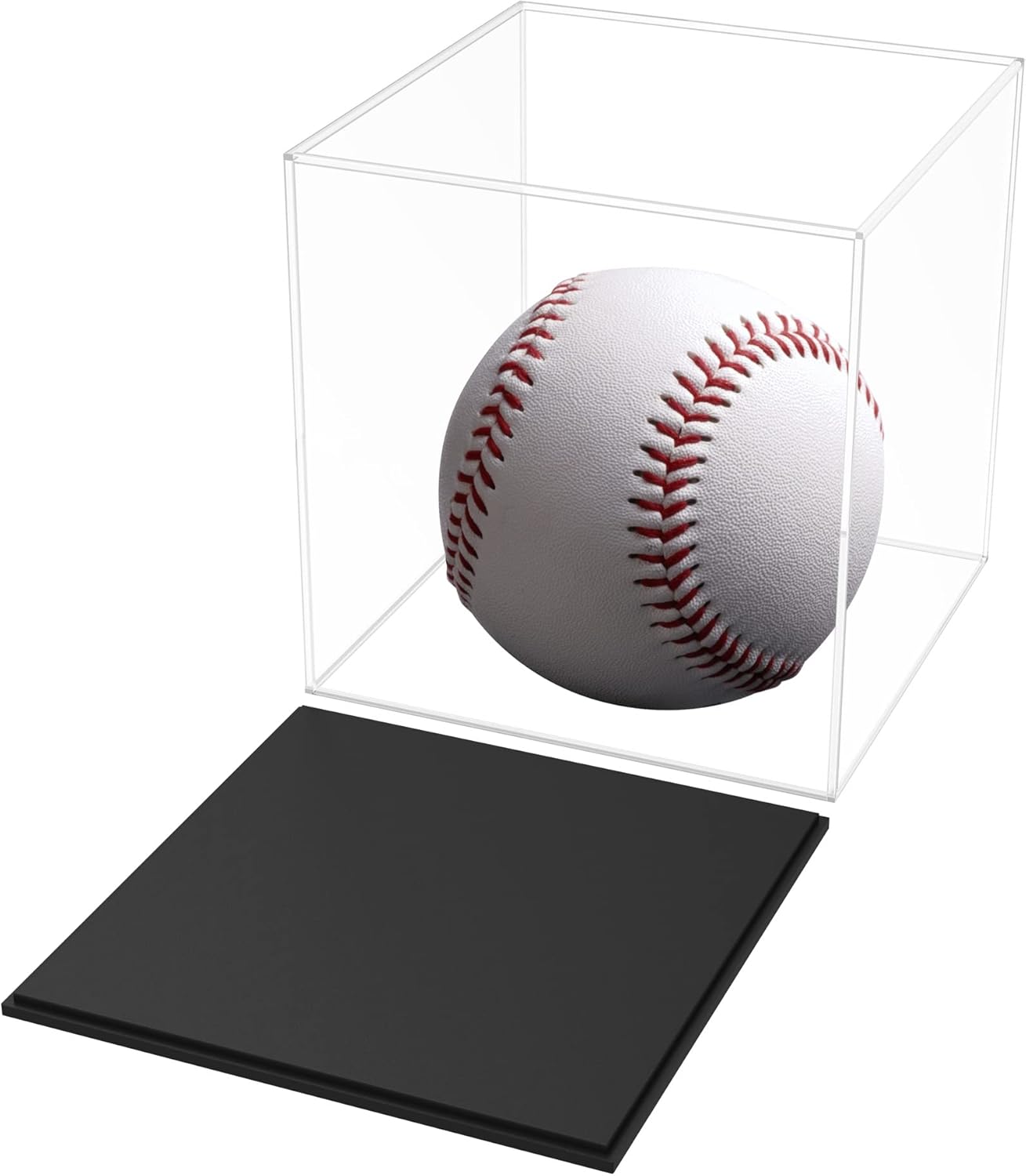 Display Case, Acrylic Box with Matt Base and Lid for Display, Super Clear Preassemly Display Case for Figures (4x4x4 inch)