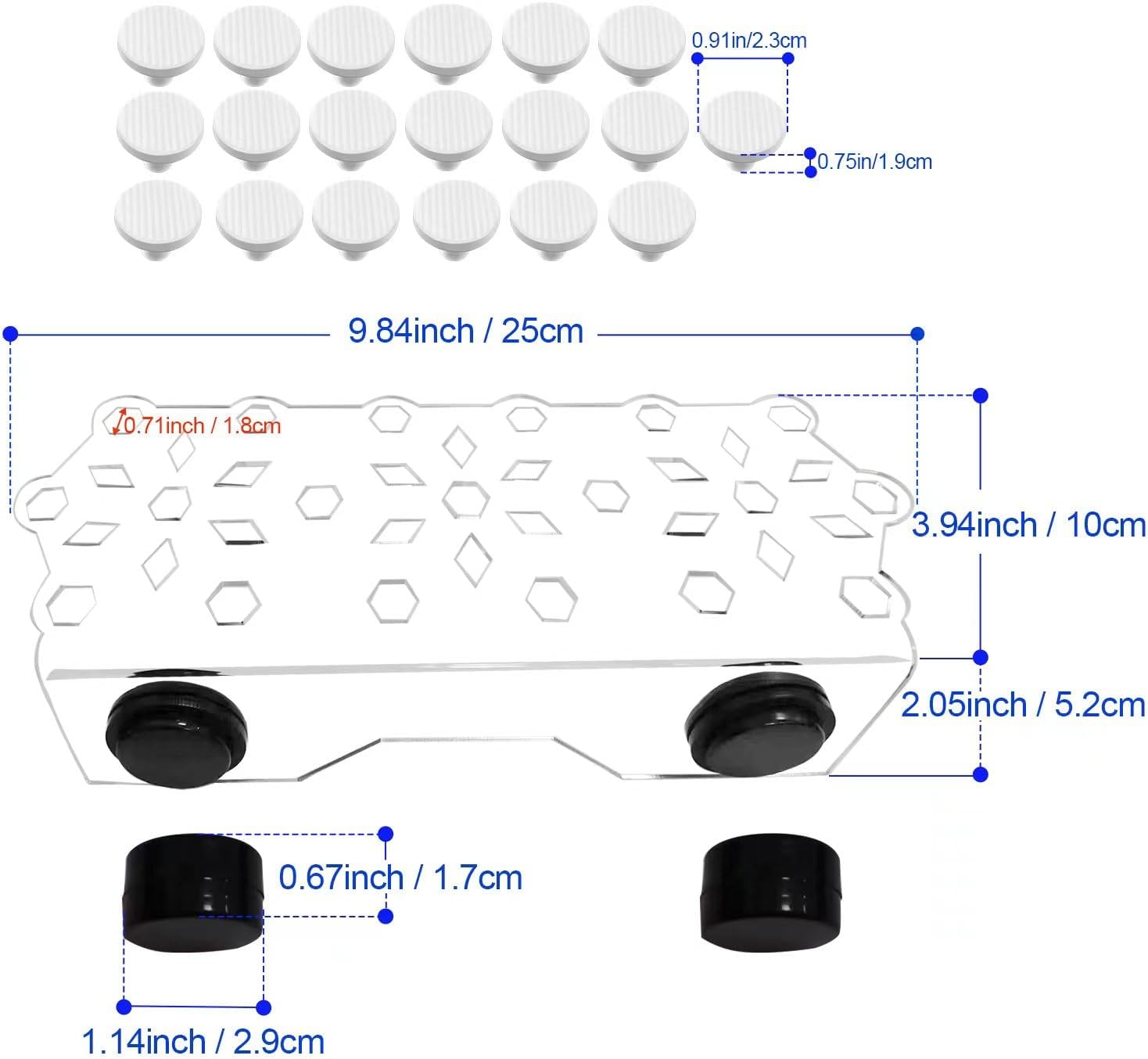 Coral frag Magnetic Holder Set with 19 Coral frag Plug Ceramic Bases