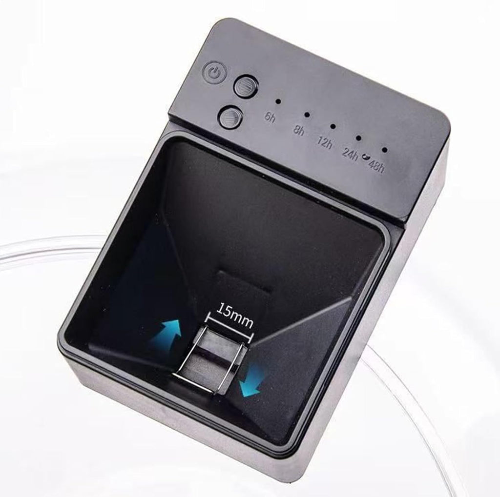 Smart Fish Feeder, Adjustable Auto Dispenser, Compact Aquarium Timer Feature, ABS Waterproof Model Detail, Pet Feeding Accessory for Tank Pond Setup, for Home Turtle Betta Shrimp Feeding Note