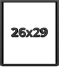26x29 Shadow Box Frame Black | 1 Inch Deep Solid Wood Shadowbox Display Frame | UV Resistant Acrylic Plexiglass, Acid Free Backing, and Hanging Hardware | Dugan Picture Frame Style