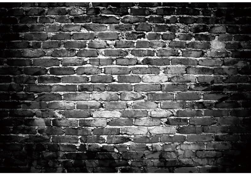 Yeele 6x4ft Black Brick Wall Backdrop for Photography Rustic Vintage Black Grey Stone Brick Wall Background for Birthday Theme Party Kids Adults Men Women Artistic Portrait Photo Vinyl Shoot Props