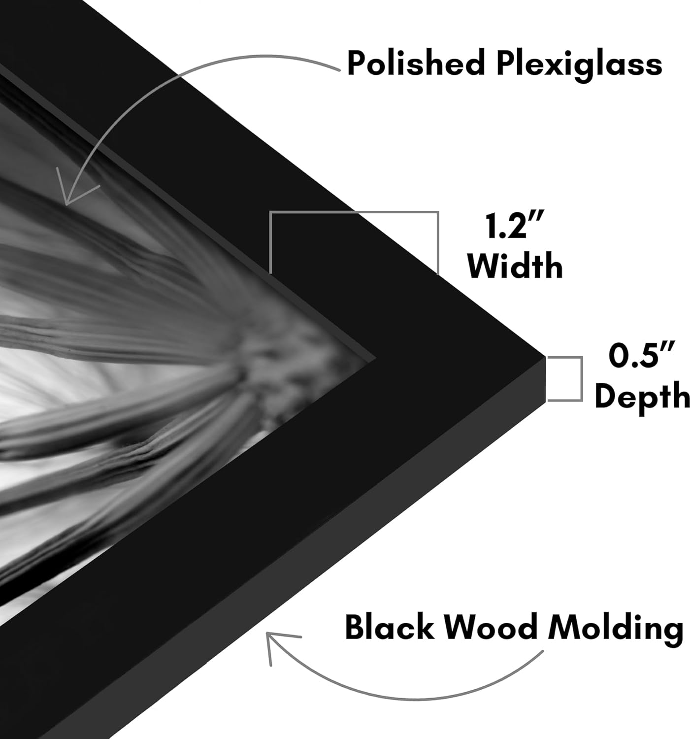 Americanflat 21x34 Picture Frame with Polished Plexiglass - Black Picture Frame - Wide Photo Frames Made of Engineered Wood for Vertical or Horizontal Wall Display - Epic Collection - Black