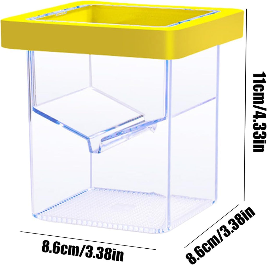 Fish Breeder Box- 11x8.6x8.6cm Suction Cup Hatching Container, Easy Install Floating Fish Isolation Breeding Box | Breeding Boxes for Aquarium, Aquatic Acclimation Hatchery Incubator for Baby Shrimp