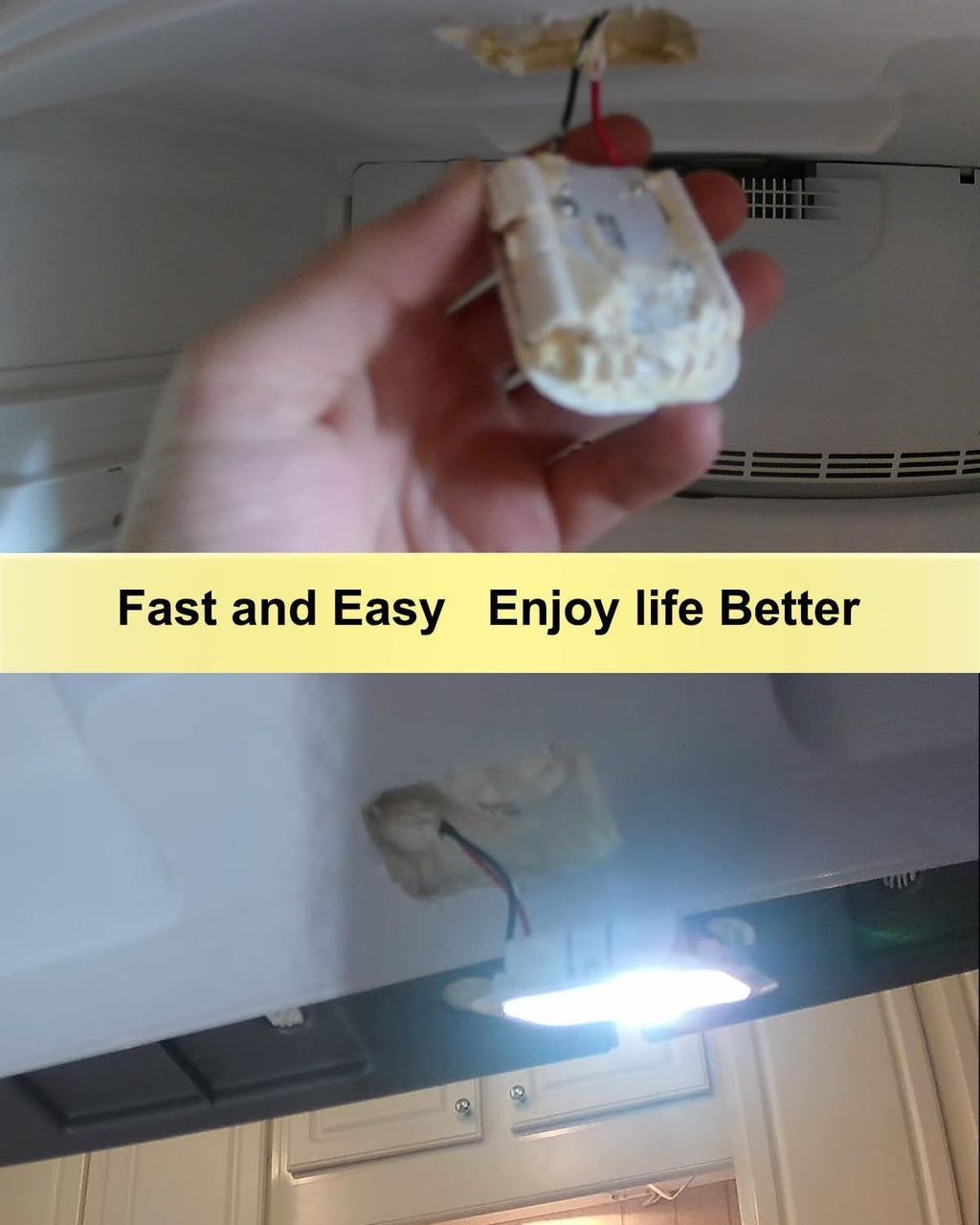 3 Pcs W10843353 W10695459 LED Light Module Components Fit for Whirlpool Kenmore Maytag Refrigerator Replace W11126053 W10660728 W10279030 W11205083