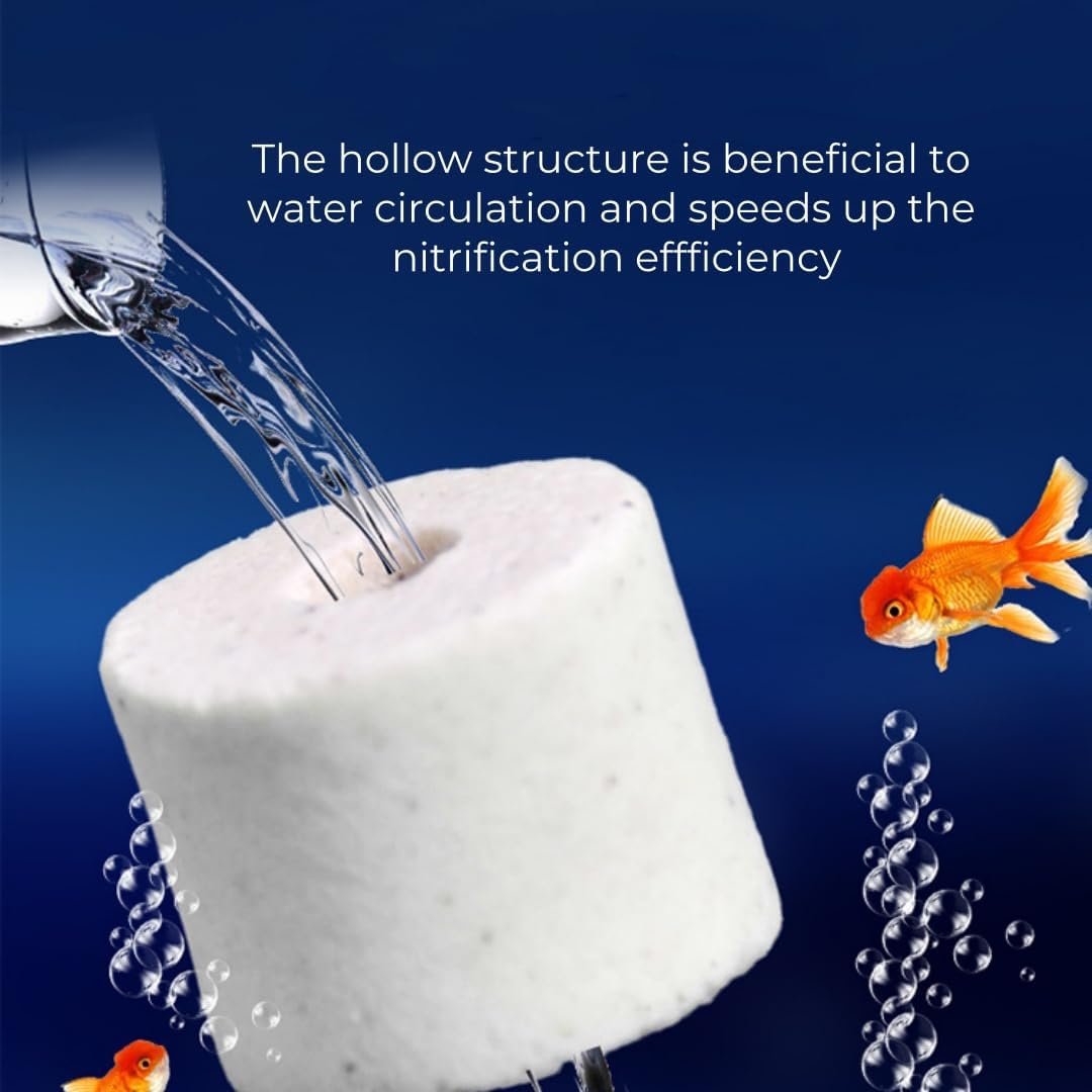 Aquarium Ceramic Ring 420g Bio Ceramic Media Ring for Aquarium Filter Replacement Biological Material Remover for Aquarium Fish Tank Pond Filter