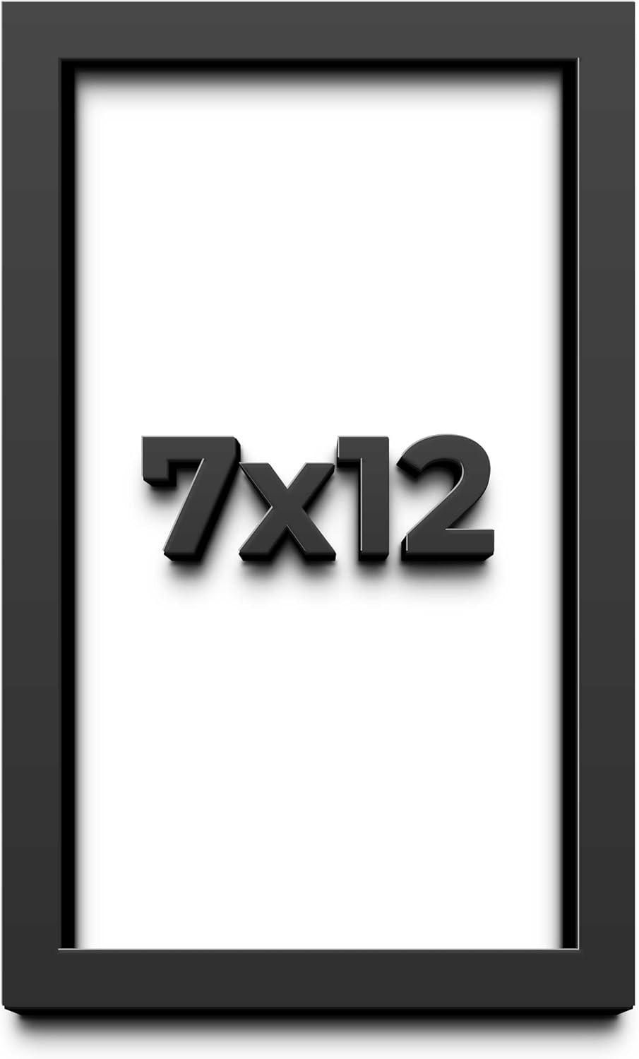 7x12 Shadow Box Frame Black | 1 Inch Deep Solid Wood Shadowbox Display Frame | UV Resistant Acrylic Plexiglass, Acid Free Backing, and Hanging Hardware | Dugan Picture Frame Style