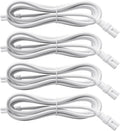 DiCUNO T5 T8 Tube Light Extension Cords 6.6FT, Female to Female Double end 3 Pin LED Tube Connector Cable, Power Extension Wire for LED Integrated Single Fixture, Garage Light, Pack of 4