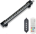 Underwater Aquarium Light 24/7 Mode Submersible Fish Tank LED Light, Full Spectrum Hidden Fish Tank Light with 3 Rows Beads 7 Colors Auto On Off, Adjustable Timer Remote Control