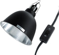 Reptile Light Fixture, 8.1in Deep Dome Reptile Heat Lamp Fixture with Switch, Terrarium UVB Basking Light Fixture for Bearded Dragon Snake Chameleon Lizard, Suitable for E26 Bulbs Up to 150W