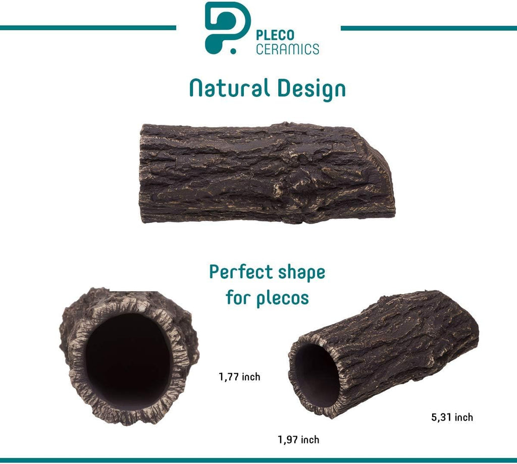 Plecoceramics Pleco Cave Natural Breeding Ceramic Decorations Fish Tank Aquarium Medium Size (4 pcs)