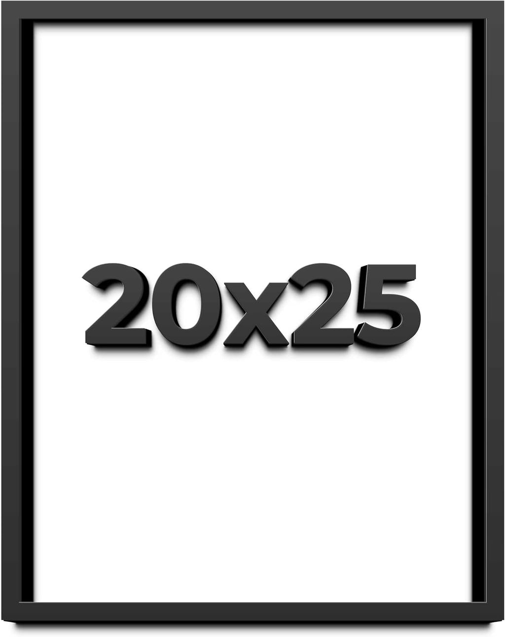 20x25 Shadow Box Frame Black | 1 Inch Deep Solid Wood Shadowbox Display Frame | UV Resistant Acrylic Plexiglass, Acid Free Backing, and Hanging Hardware | Dugan Picture Frame Style