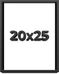 20x25 Shadow Box Frame Black | 1 Inch Deep Solid Wood Shadowbox Display Frame | UV Resistant Acrylic Plexiglass, Acid Free Backing, and Hanging Hardware | Dugan Picture Frame Style