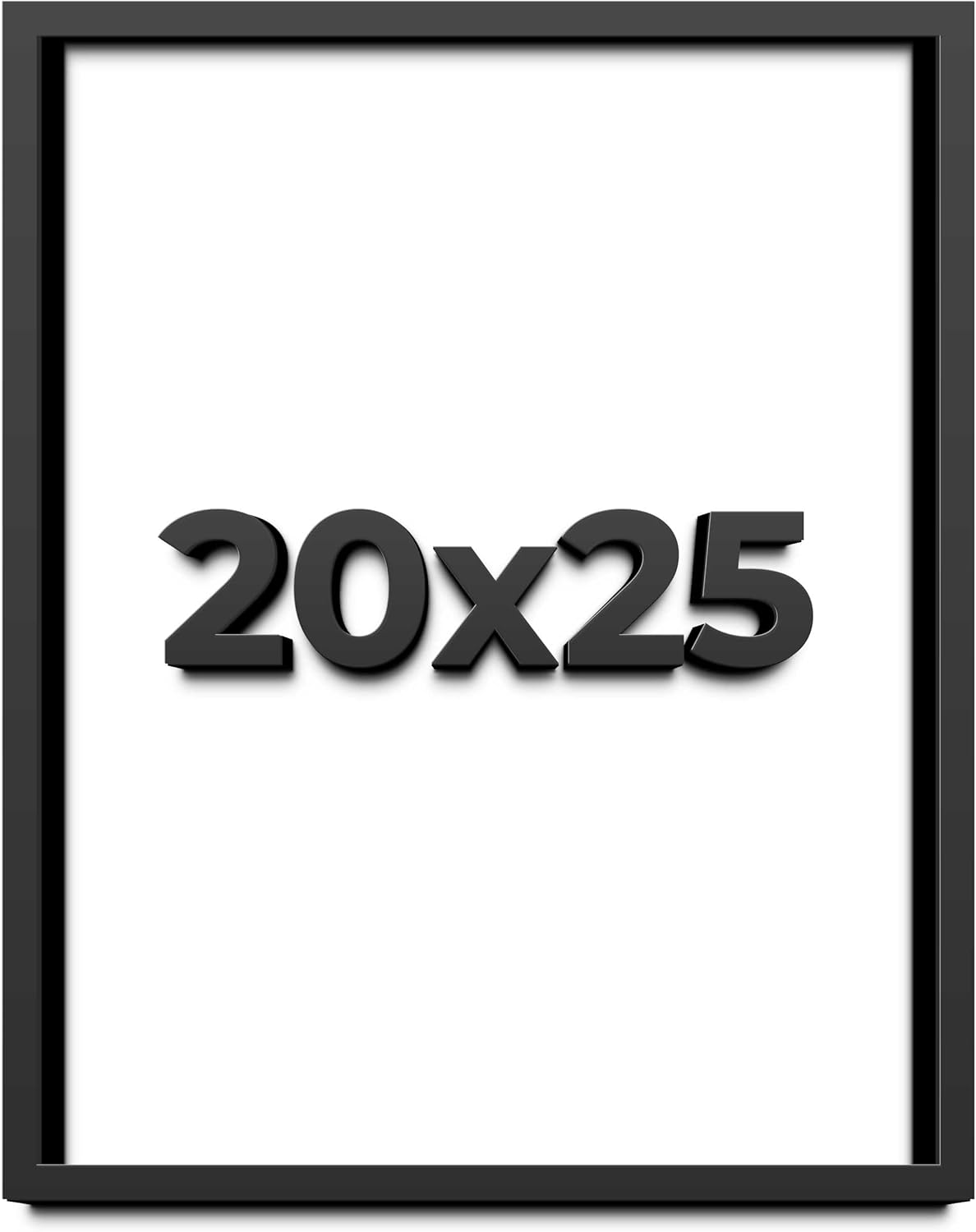 20x25 Shadow Box Frame Black | 1 Inch Deep Solid Wood Shadowbox Display Frame | UV Resistant Acrylic Plexiglass, Acid Free Backing, and Hanging Hardware | Dugan Picture Frame Style