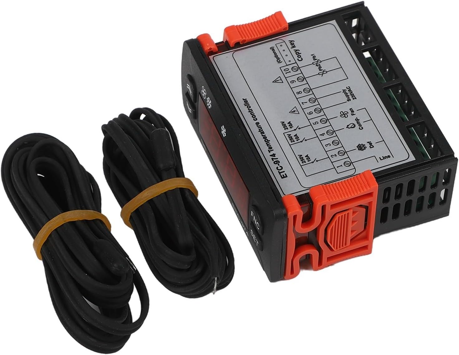 ETC 974 Intelligent Digital Temperature Controller with Dual Sensors for Precise Heating and Cooling Control Wide Temperature Range Accurate Measurement for Industrial and Laboratory Use