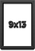 9x13 Shadow Box Frame Black | 1 Inch Deep Solid Wood Shadowbox Display Frame | UV Resistant Acrylic Plexiglass, Acid Free Backing, and Hanging Hardware | Dugan Picture Frame Style
