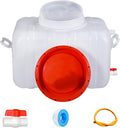 53 Gallon Water Storage Container with 3M Water Pipe, Portable Plastic Water Carrier Large Capacity Water Tank Thick Water Dispenser for Household Outdoor Camping RV Self-Driving(Size:110L/29Gallon)
