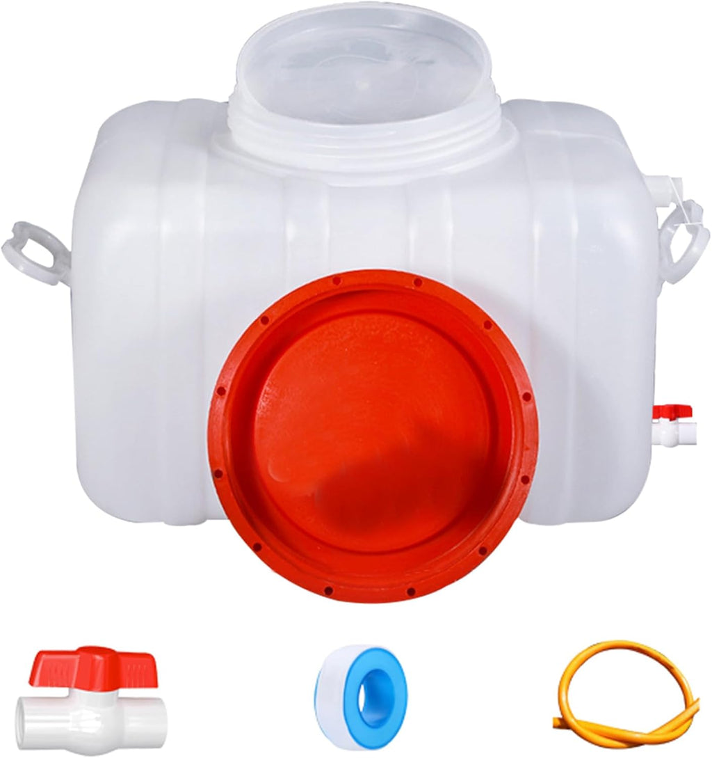 53 Gallon Water Storage Container with 3M Water Pipe, Portable Plastic Water Carrier Large Capacity Water Tank Thick Water Dispenser for Household Outdoor Camping RV Self-Driving(Size:200L/52.8Gallon)