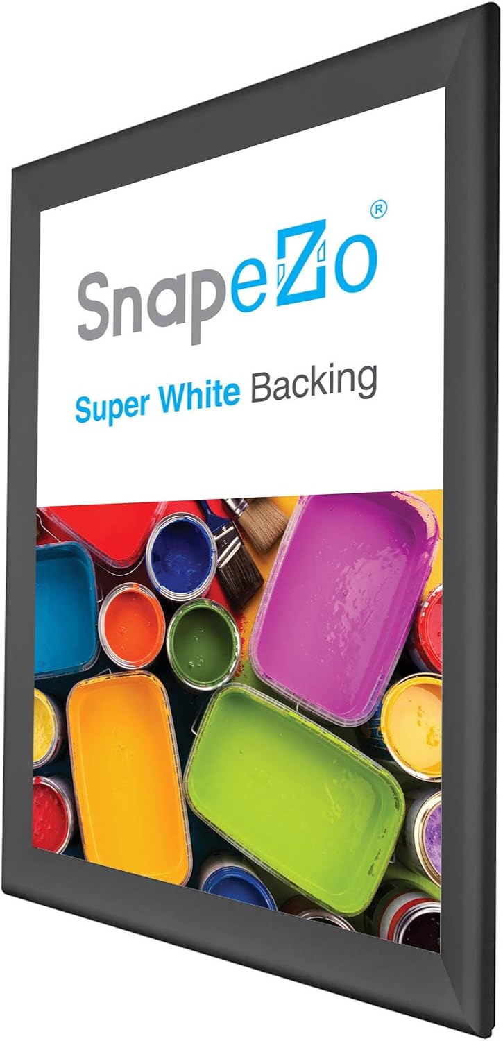 SnapeZo Movie Poster Frame 27x41 Inches, Black 1.7 Inch Aluminum Profile, Front-Loading Snap Frame, Wall Mounting, Wide Series
