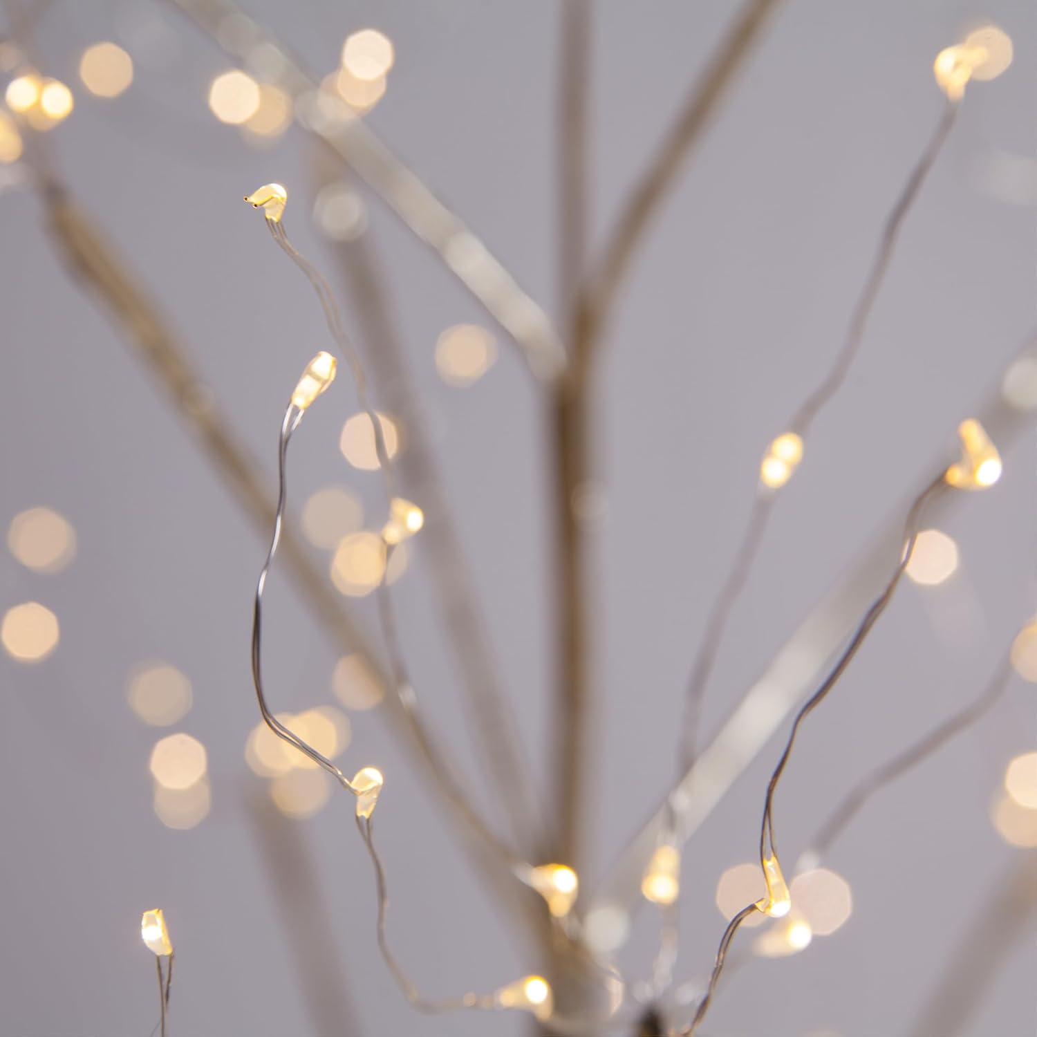 4 Ft Gold Fairy Light Tree Artificial Tree Bedrom Décor Gold Room Decor, 390 Warm White LED Lights