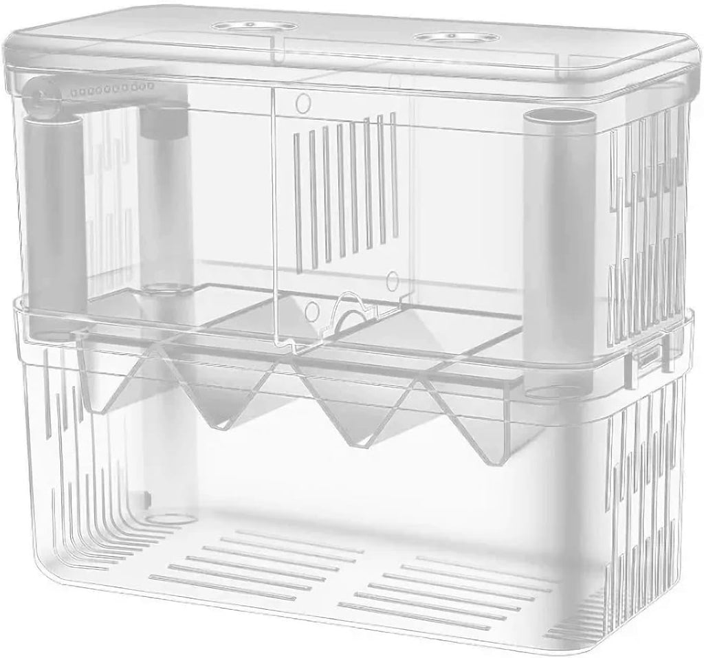 J-star Extra Large Fish Breeder Box for Aquarium Tank, Acrylic Breeding Box for Guppy/Betta/Shrimp/Clownfish, Baby Fish Hatchery & Isolation Tank