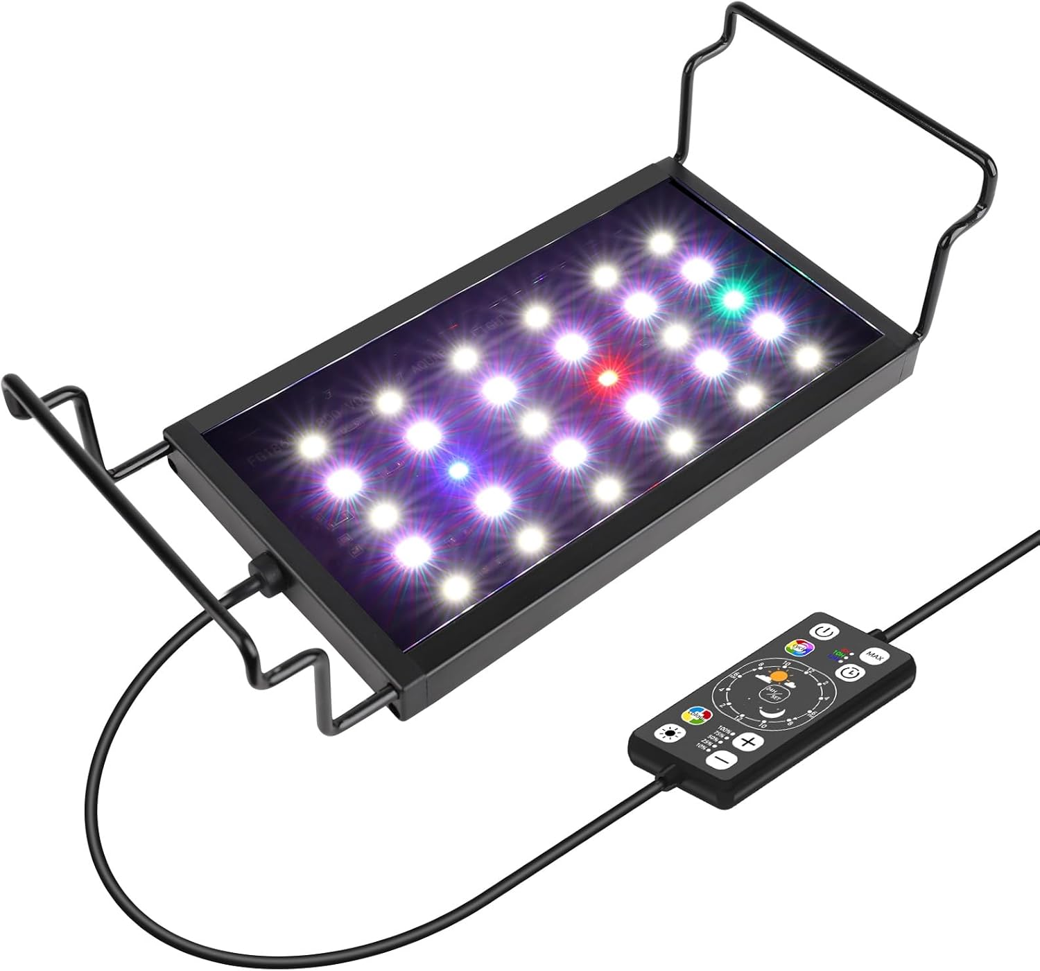 hygger 0.5-3 Gallon Small Aquarium LED Light for Fish Tank Full Spectrum Lighting with 24/7 Day-Night Cycle & Auto On/Off Timer, Adjustable Brightness, 7 Colors Options, Extendable Bracket Plant Light
